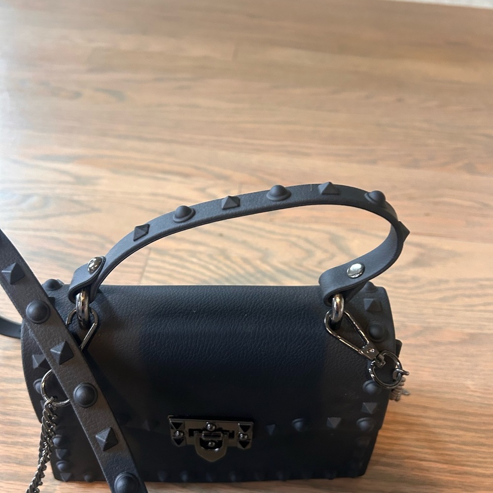 Studded Black Handbag - Picture 3 of 4